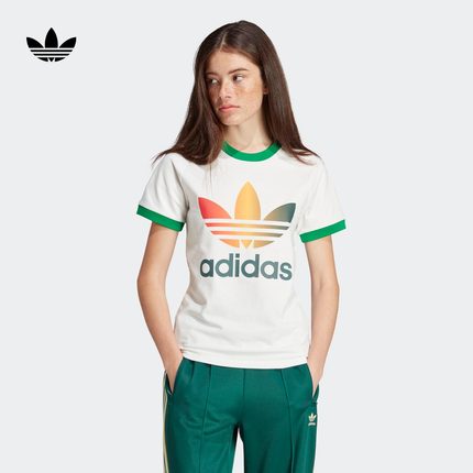 运动上衣短袖T恤女装夏季新款adidas阿迪达斯官方三叶草IS0310