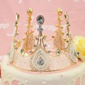 生日蛋糕装饰 皇冠公主整环奢华手工水晶串珠王冠装饰 泉州可自提