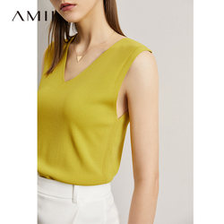 Amii内搭吊带女士2024年夏季新款打底衫法式宽松短款V领无袖背心
