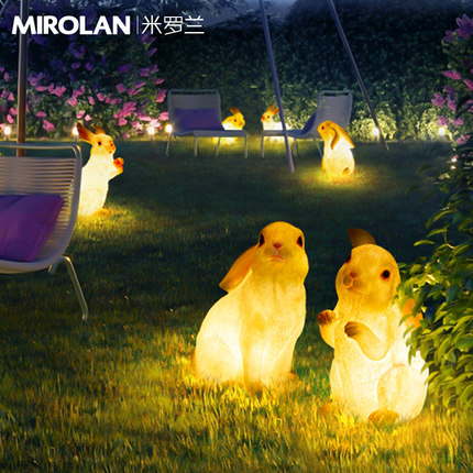 户外动物灯太阳能草坪灯别墅庭院灯花园地灯防水兔子灯装饰氛围灯