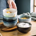 家用陶瓷日式小饭碗直角吃饭碗高级感沙拉碗餐厅料理店米饭碗餐具