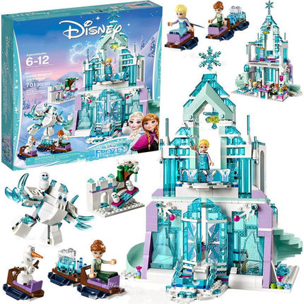 冰雪奇缘系列艾莎的魔法冰雪城堡41148女孩积木玩具25002