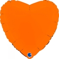 亚光橙色爱心铝膜气球18寸进口正品生日婚礼求婚情人节装饰INS风