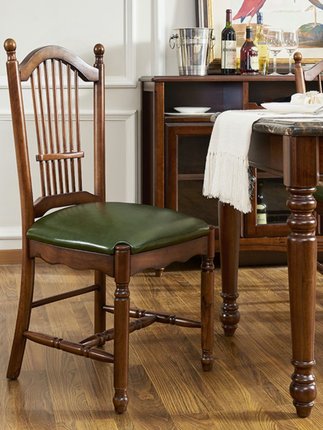 美式餐桌椅组合别墅大理石6人饭桌餐厅大小户型实木清新长餐桌