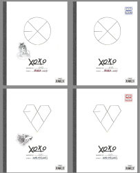正版EXO-M+K狼与美女XOXO中韩双专辑正规一辑2CD写真集小卡大海报