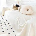 沙发盖布防滑四季通用简约现代高级感ins法式素色靠背巾沙发盖毯