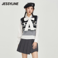 jessyline秋季专柜新款女装 杰茜莱衬衫马夹时尚套装女 334116222