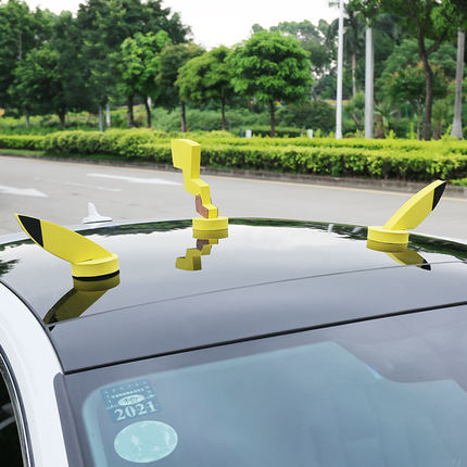 汽车顶装饰品外部车贴纸3d立体创意个性可爱卡通车饰车外皮卡丘