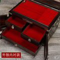 正品独板大红酸枝红木首饰盒实木质带锁中式复古高档饰品收纳盒子