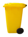 诺兴 加厚诊所 黄色废物垃圾桶塑料桶户外垃圾桶100升120升240升