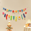 韩国ins生日拉旗派对装饰品宝宝周岁装饰场景布置背景墙横幅拉花