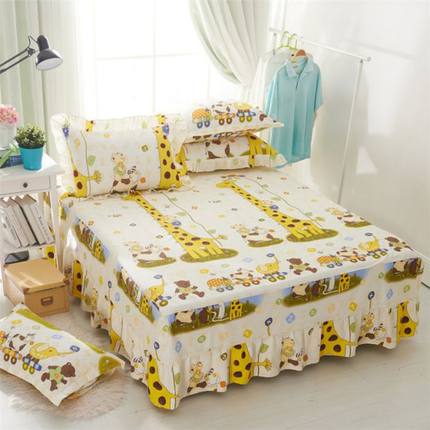 儿童床罩床裙卡通可爱单件纯棉全棉防滑固定男孩韩版1.2米1.5m1.8