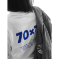 七七490/光盐生活馆原创设计男女款夏季纯棉T恤圆领短袖宽松创意