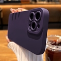 暗紫色适用iphone14pro手机壳13苹果12液态硅胶mini莓果紫11纯色x