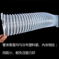 工业吸尘软管螺旋除尘输料吸料管PVC透明钢丝管四季柔软通风管道