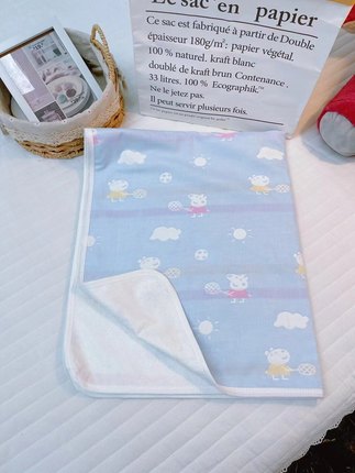 虾米猫纱布可机洗隔尿垫床垫宝宝透气姨妈新生用品防水超大婴儿