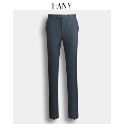 【断码清仓】HANY汉尼澳洲墨绿羊毛西裤男高端商务休闲裤子高级感