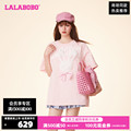 LALABOBO24夏季新款可爱甜美长毛兔纯棉圆领短袖T恤女LBDB-WSDT11
