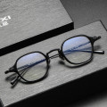 纯钛眼镜万年KMN183龟复古高度数纯钛眼镜框板材钛小方框近视眼镜