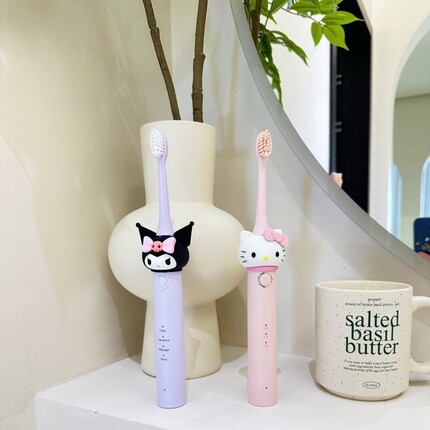 凯蒂猫电动牙刷成人软毛女生专用可爱卡通全自动充电小头防水牙刷