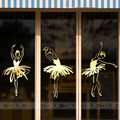 舞蹈女孩跳舞可爱玻璃门窗镜面橱柜墙贴纸创意艺术芭蕾贴纸画装饰