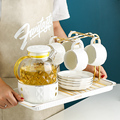 轻奢花茶壶套装家用北欧水果茶杯茶具加热英式下午茶杯子耐高温瓷