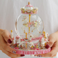 旋转木马音乐盒水晶球八音盒闺蜜创意公主小女孩儿童朋友生日礼物