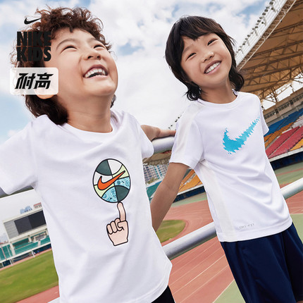 耐高系列 Nike耐克官方男女童婴童印花T恤夏季新款纯棉宝宝HM9263