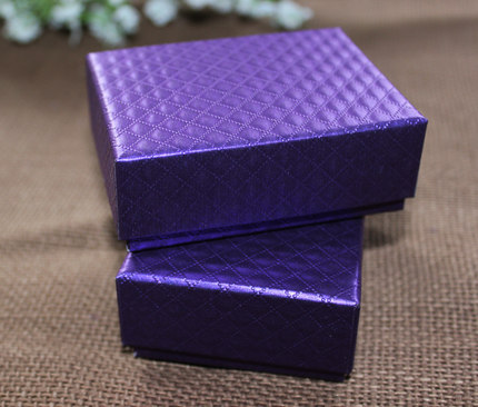 公主欧式首饰盒紫色饰品盒戒指盒钻石纹项链盒定做手饰盒