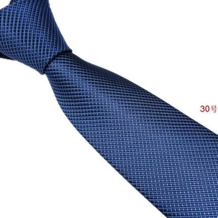正装职业工作8cm宽领带男士休闲领带商务涤丝结婚藏蓝色领带