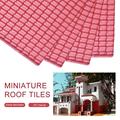 推荐4pcs/set  Miniature Roof Tiles Sand Table PVC Model Buil