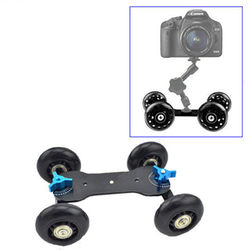 相机车 5D2单反摄影车 摄像轨道车 桌M面滑轨车摄像机静音滑轮
