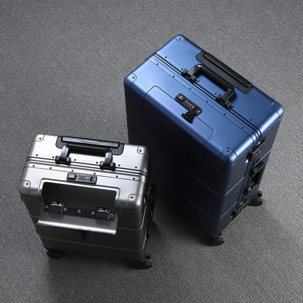 外交官全铝镁合金行李箱拉杆箱20寸德国金属登机旅行箱28寸密码箱