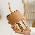 创意竹节杯小礼品玻璃杯赠送活动水杯ins风开业杯子颜值定制